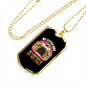 Heartbeat at My Feet Dog House Necklace Stainless Steel or 18k Gold Dog Tag 24" Chain-Express Your Love Gifts