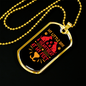 Heartbeat at My Feet Pink Necklace Stainless Steel or 18k Gold Dog Tag 24" Chain-Express Your Love Gifts