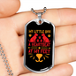 Heartbeat at My Feet Pink Necklace Stainless Steel or 18k Gold Dog Tag 24" Chain-Express Your Love Gifts