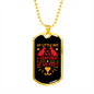 Heartbeat at My Feet Pink Necklace Stainless Steel or 18k Gold Dog Tag 24" Chain-Express Your Love Gifts