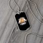 Heartbeat at My Feet White Necklace Stainless Steel or 18k Gold Dog Tag 24" Chain-Express Your Love Gifts