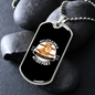 Heartbeat at My Feet White Necklace Stainless Steel or 18k Gold Dog Tag 24" Chain-Express Your Love Gifts