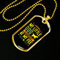 Heartbeat at My Feet Yellow Necklace Stainless Steel or 18k Gold Dog Tag 24" Chain-Express Your Love Gifts