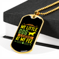 Heartbeat at My Feet Yellow Necklace Stainless Steel or 18k Gold Dog Tag 24" Chain-Express Your Love Gifts