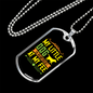 Heartbeat at My Feet Yellow Necklace Stainless Steel or 18k Gold Dog Tag 24" Chain-Express Your Love Gifts