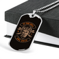 Hell And Back Biker Necklace Stainless Steel or 18k Gold Dog Tag 24"-Express Your Love Gifts