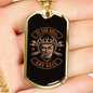 Hell And Back Biker Necklace Stainless Steel or 18k Gold Dog Tag 24"-Express Your Love Gifts