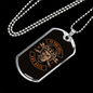 Hell And Back Biker Necklace Stainless Steel or 18k Gold Dog Tag 24"-Express Your Love Gifts