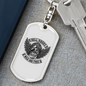Hell Riders Biker Keychain Stainless Steel or 18k Gold Dog Tag Keyring-Express Your Love Gifts