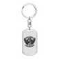 Hell Riders Biker Keychain Stainless Steel or 18k Gold Dog Tag Keyring-Express Your Love Gifts