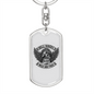 Hell Riders Biker Keychain Stainless Steel or 18k Gold Dog Tag Keyring-Express Your Love Gifts