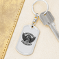 Hell Riders Biker Keychain Stainless Steel or 18k Gold Dog Tag Keyring-Express Your Love Gifts
