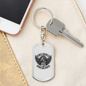 Hell Riders Biker Keychain Stainless Steel or 18k Gold Dog Tag Keyring-Express Your Love Gifts