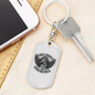 Hell Riders Biker Keychain Stainless Steel or 18k Gold Dog Tag Keyring-Express Your Love Gifts