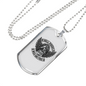 Hell Riders Biker Necklace Stainless Steel or 18k Gold Dog Tag 24"-Express Your Love Gifts