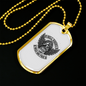 Hell Riders Biker Necklace Stainless Steel or 18k Gold Dog Tag 24"-Express Your Love Gifts