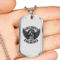 Hell Riders Biker Necklace Stainless Steel or 18k Gold Dog Tag 24"-Express Your Love Gifts