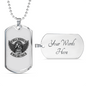 Hell Riders Biker Necklace Stainless Steel or 18k Gold Dog Tag 24"-Express Your Love Gifts