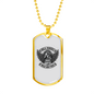 Hell Riders Biker Necklace Stainless Steel or 18k Gold Dog Tag 24"-Express Your Love Gifts