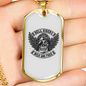 Hell Riders Biker Necklace Stainless Steel or 18k Gold Dog Tag 24"-Express Your Love Gifts