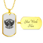 Hell Riders Biker Necklace Stainless Steel or 18k Gold Dog Tag 24"-Express Your Love Gifts