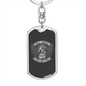 Hell Riders Wild And Free Biker Keychain Stainless Steel or 18k Gold Dog Tag Keyring-Express Your Love Gifts