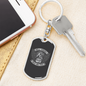 Hell Riders Wild And Free Biker Keychain Stainless Steel or 18k Gold Dog Tag Keyring-Express Your Love Gifts