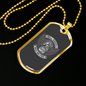 Hell Riders Wild And Free Biker Necklace Stainless Steel or 18k Gold Dog Tag 24"-Express Your Love Gifts