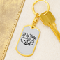 Help Comes From God Keychain Stainless Steel or 18k Gold Dog Tag Keyring-Express Your Love Gifts