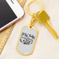 Help Comes From God Keychain Stainless Steel or 18k Gold Dog Tag Keyring-Express Your Love Gifts