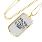 Help Comes From God Necklace Stainless Steel or 18k Gold Dog Tag 24" Chain-Express Your Love Gifts