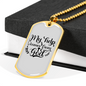 Help Comes From God Necklace Stainless Steel or 18k Gold Dog Tag 24" Chain-Express Your Love Gifts