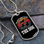 Here to Pet The Dog Necklace Stainless Steel or 18k Gold Dog Tag 24" Chain-Express Your Love Gifts