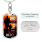 Hero Dog Tag Pendant Keychain Stainless Steel or 18k Gold-Express Your Love Gifts