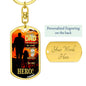 Hero Dog Tag Pendant Keychain Stainless Steel or 18k Gold-Express Your Love Gifts