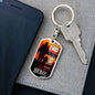 Hero Dog Tag Pendant Keychain Stainless Steel or 18k Gold-Express Your Love Gifts