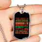 Hero Obscurest Of Men Firefighter Gift Stainless Steel or 18k Gold Dog Tag 24" Chain-Express Your Love Gifts