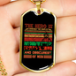 Hero Obscurest Of Men Firefighter Gift Stainless Steel or 18k Gold Dog Tag 24" Chain-Express Your Love Gifts