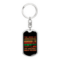 Hero Obscurest Of Men Firefighter Keychain Stainless Steel or 18k Gold Dog Tag Keyring-Express Your Love Gifts