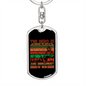 Hero Obscurest Of Men Firefighter Keychain Stainless Steel or 18k Gold Dog Tag Keyring-Express Your Love Gifts