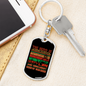 Hero Obscurest Of Men Firefighter Keychain Stainless Steel or 18k Gold Dog Tag Keyring-Express Your Love Gifts