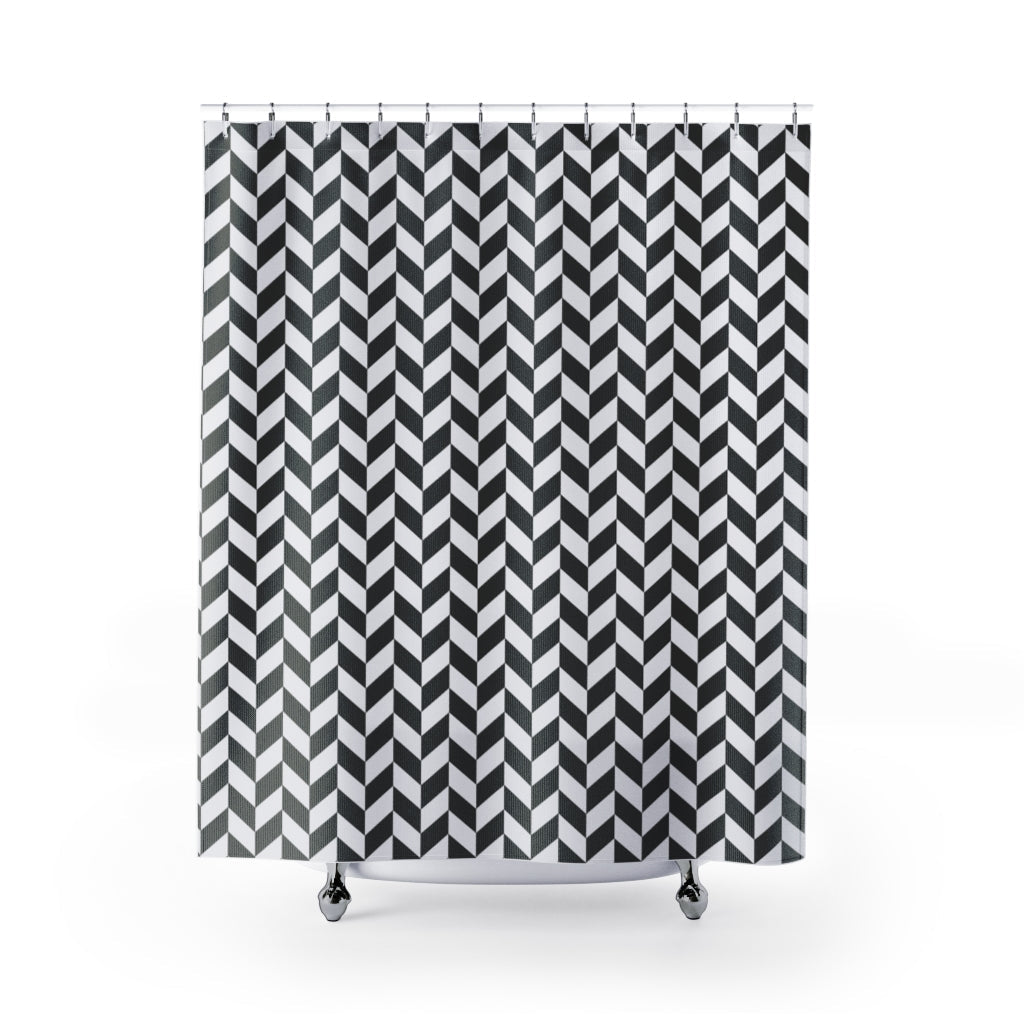 Herringbone Seamless Pattern Stylish Design 71" x 74" Elegant Waterproof Shower Curtain for a Spa-like Bathroom Paradise Exceptional Craftsmanship-Express Your Love Gifts