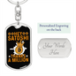 Hey Satoshi Crypto Keychain Stainless Steel or 18k Gold Dog Tag Keyring-Express Your Love Gifts