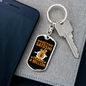 Hey Satoshi Crypto Keychain Stainless Steel or 18k Gold Dog Tag Keyring-Express Your Love Gifts