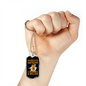 Hey Satoshi Crypto Necklace Stainless Steel or 18k Gold Dog Tag 24" Chain-Express Your Love Gifts