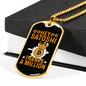 Hey Satoshi Crypto Necklace Stainless Steel or 18k Gold Dog Tag 24" Chain-Express Your Love Gifts