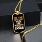 Hi to Dogs Necklace Stainless Steel or 18k Gold Dog Tag 24" Chain-Express Your Love Gifts