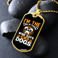 Hi to Dogs Necklace Stainless Steel or 18k Gold Dog Tag 24" Chain-Express Your Love Gifts