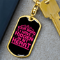 Hidden In My Heart Christian Keychain Stainless Steel or 18k Gold Dog Tag Keyring-Express Your Love Gifts