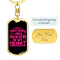 Hidden In My Heart Christian Keychain Stainless Steel or 18k Gold Dog Tag Keyring-Express Your Love Gifts